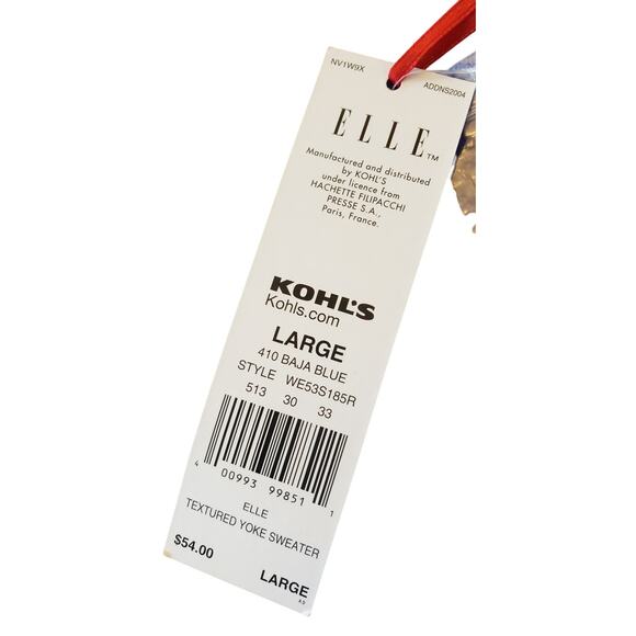 ELLE L blue, long sleeve, tee shirt - Picture 5 of 8